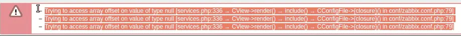 Zabbix4.0安装后PHP报错:Array and string offset access syntax with curly braces is deprecated [zabbix.php:21 →